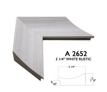 3 1/4 white rustic A2652