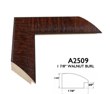 1 7/8" walnut burl A2509